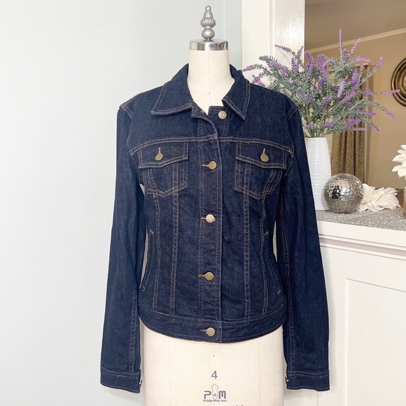 Ralph Lauren Denim Trucker Jean Jacket Dark Blue Size Small - Picture 4 of 9